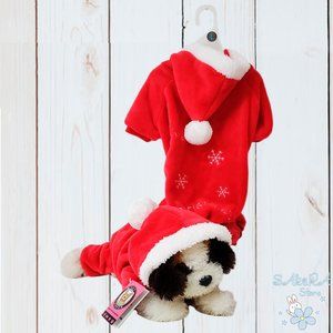 NEW CHRISTMAS HOLIDAY CUTE COSTUME DOG PUPPY PET WARM HOODIE DRESS CLOTHES